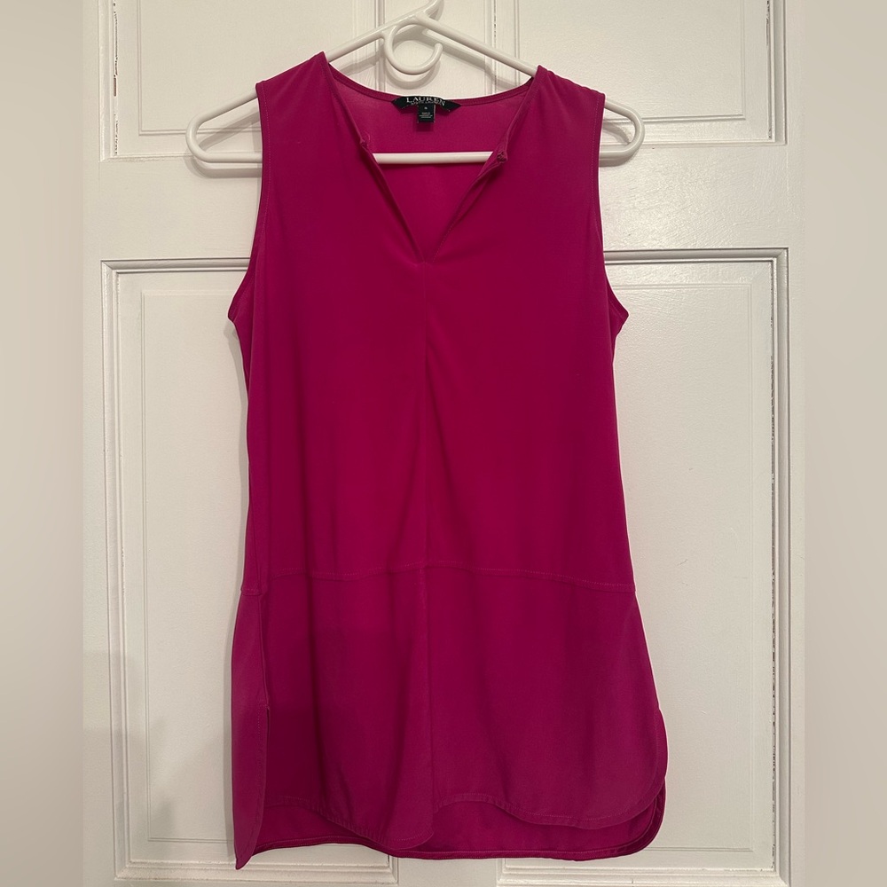 Lauren by Ralph Lauren Sleeveless Magenta Top